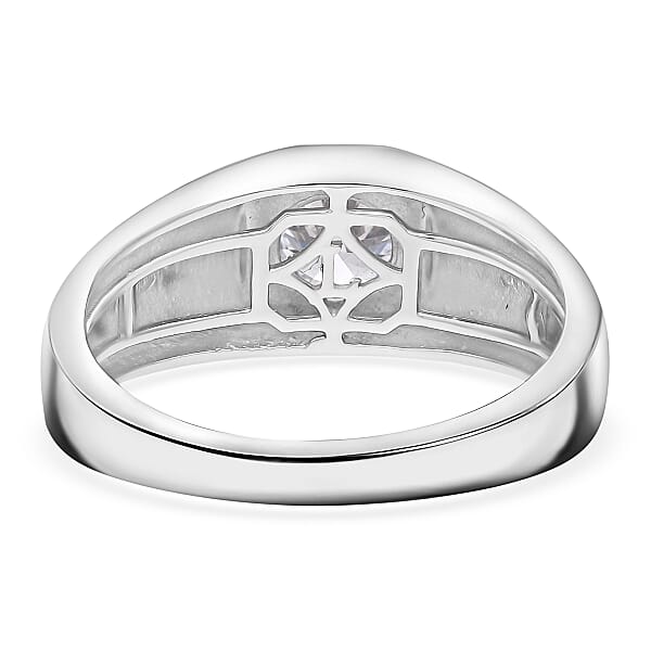 Luxuriant Lab Grown Diamond G SI 1.00 Ctw Men's Ring In Rhodium Over Sterling Silver (Del. In 12-15 Days)