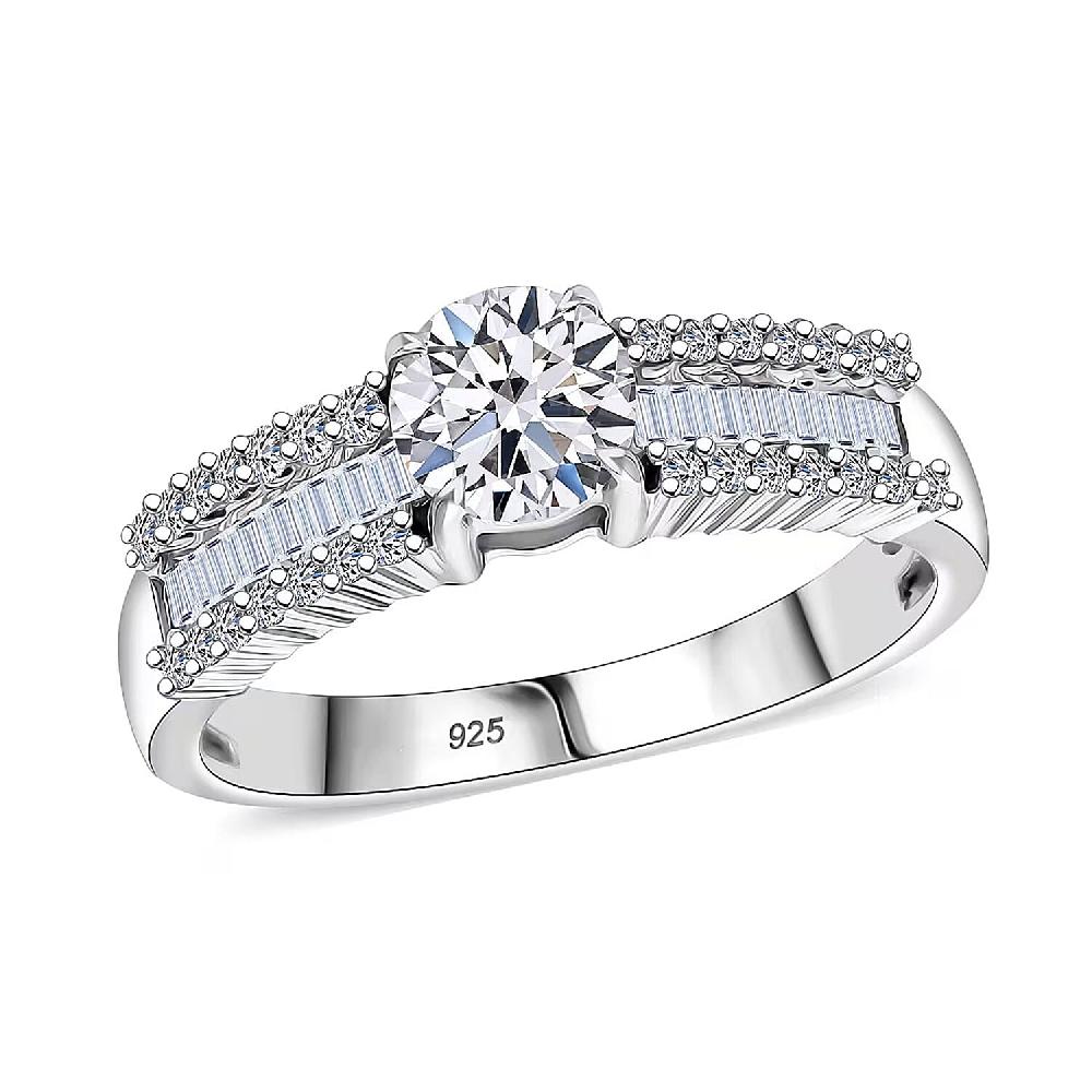 Luxuriant Lab Grown Diamond G SI 1.50 ctw Ring in Rhodium Over Sterling Silver