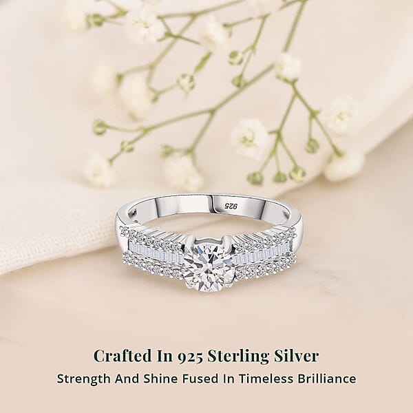 Luxuriant Lab Grown Diamond G SI 1.50 Ctw Ring In Rhodium Over Sterling Silver