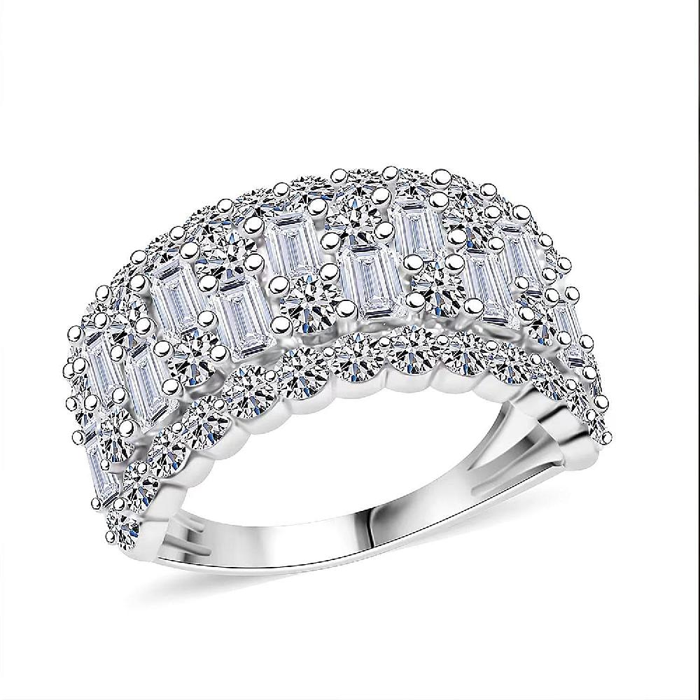 Luxuriant Lab Grown Diamond G SI 3.00 ctw Ring in Sterling Silver