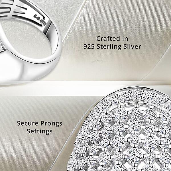 Luxuriant Lab Grown Diamond G SI 3.25 Ctw Ring In Sterling Silver