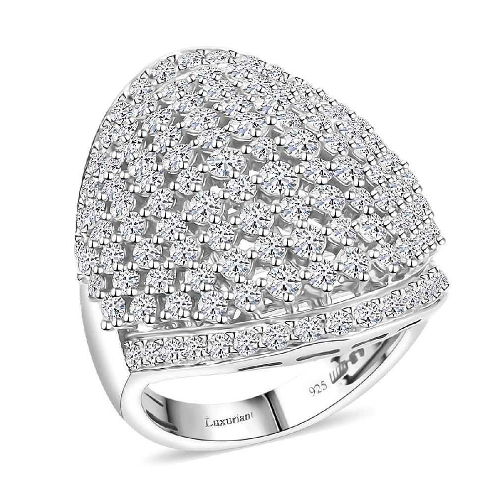 Luxuriant Lab Grown Diamond G SI 3.25 ctw Ring in Sterling Silver