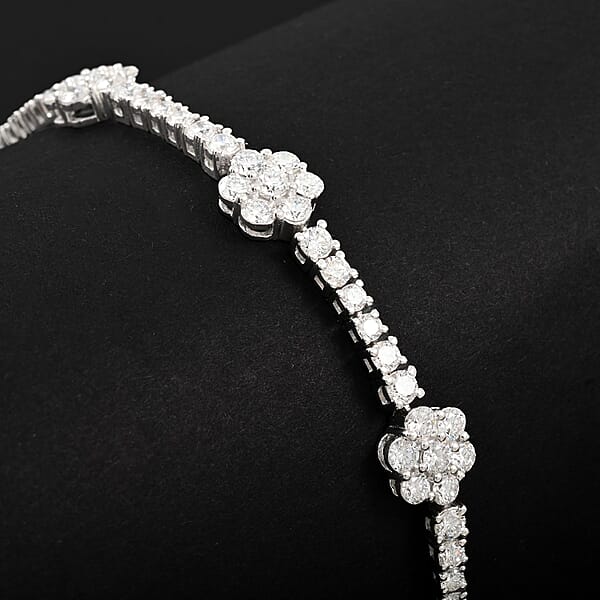 Luxuriant Lab Grown Diamond G SI 6.00 Ctw Bracelet In Sterling Silver (7.25 In)