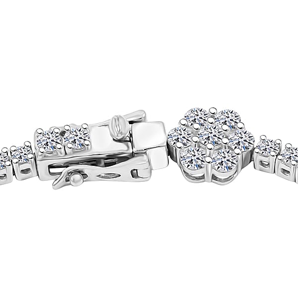 Luxuriant Lab Grown Diamond G SI 6.00 Ctw Bracelet In Sterling Silver (7.25 In)