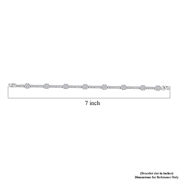 Luxuriant Lab Grown Diamond G SI 6.00 Ctw Bracelet In Sterling Silver (7.25 In)