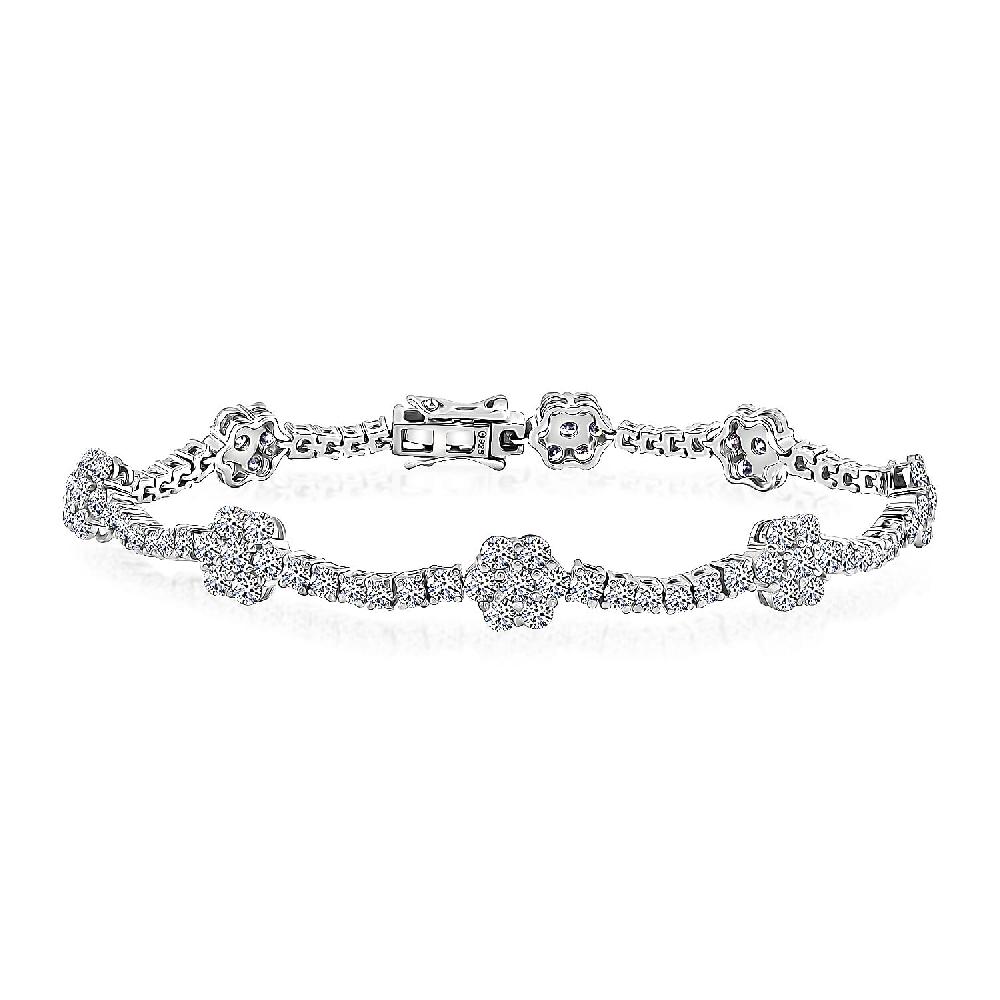 Luxuriant Lab Grown Diamond G SI 6.00 ctw Bracelet in Sterling Silver (7.25 In)