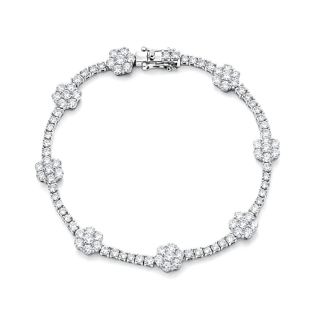 Luxuriant Lab Grown Diamond G SI 6.00 ctw Bracelet in Sterling Silve (7.50 In)