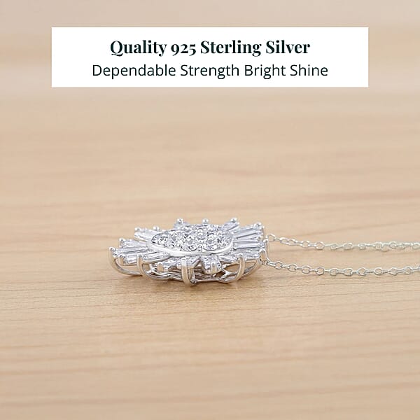 Luxuriant Lab Grown Diamond G SI Heart Necklace In Sterling Silver 3.22 Ctw (18 Inches)