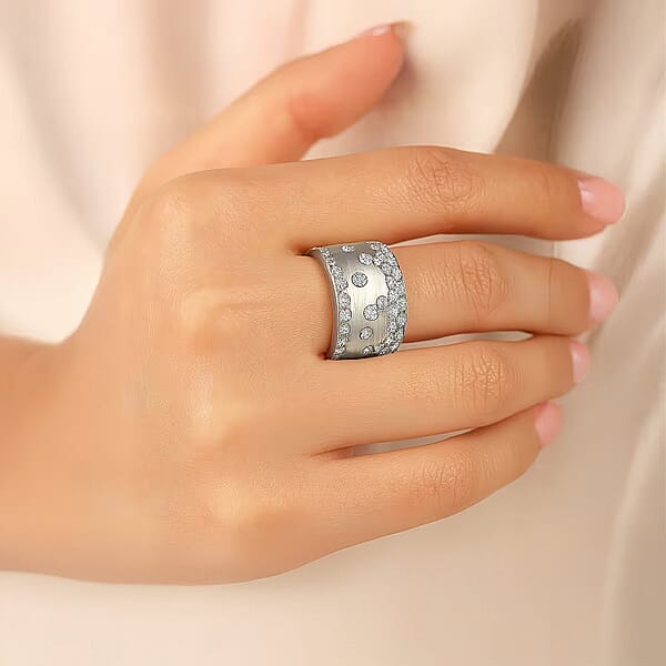 Luxuriant Lab Grown Diamond (G SI) Ring In Sterling Silver 1.07 Ctw