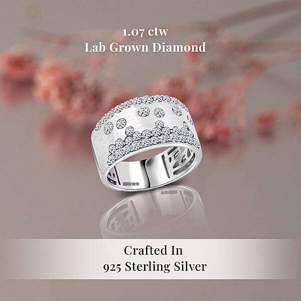 Luxuriant Lab Grown Diamond (G SI) Ring In Sterling Silver 1.07 Ctw