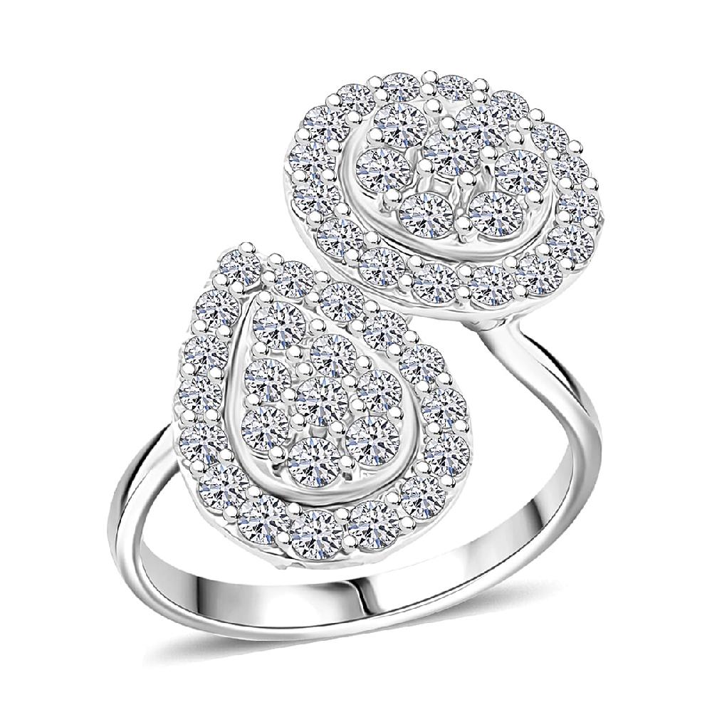 Luxuriant Lab Grown Diamond G SI1 1.90 ctw Ring in Sterling Silver