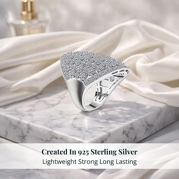 Luxuriant Lab Grown Diamond G SI1 5.55 Ctw Dome Ring In Sterling Silver