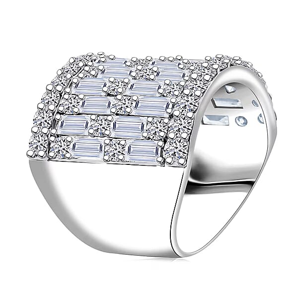 Luxuriant Lab Grown Diamond (G SI1) Band Ring In Sterling Silver 4.75 Ctw
