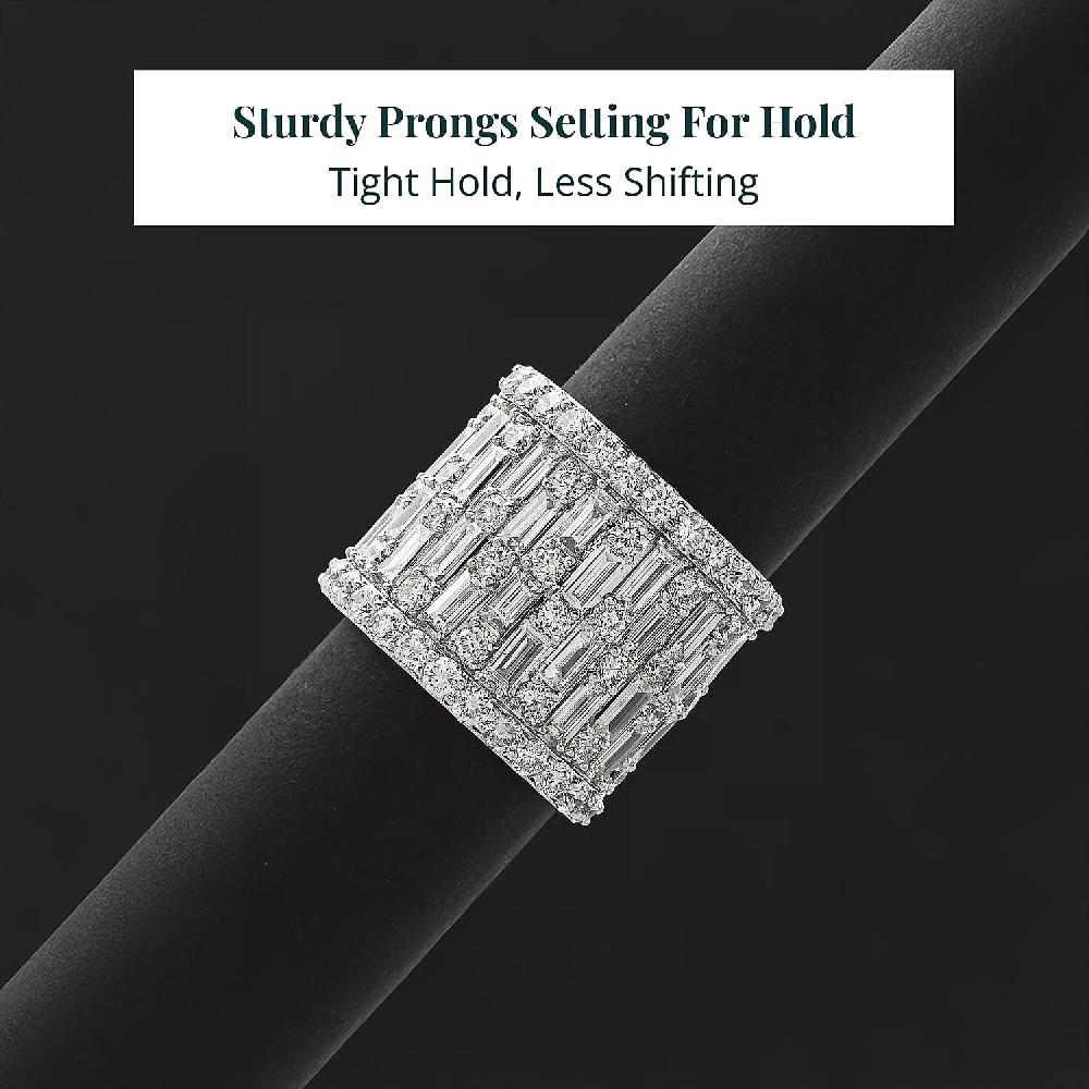 Luxuriant Lab Grown Diamond (G SI1) Band Ring in Sterling Silver 4.75 ctw