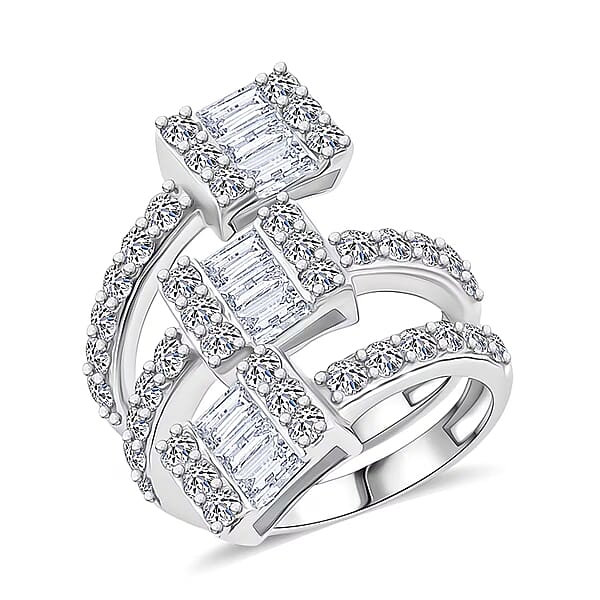 Luxuriant Lab Grown Diamond (G SI1) Ring In Sterling Silver 2.60 Ctw