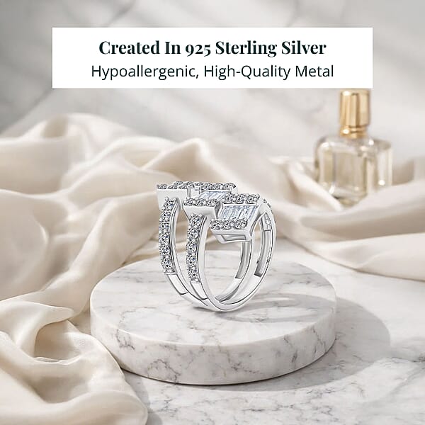 Luxuriant Lab Grown Diamond (G SI1) Ring In Sterling Silver 2.60 Ctw