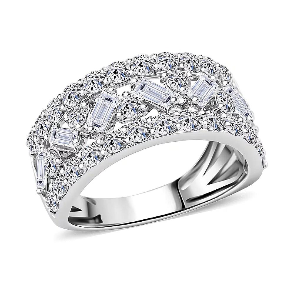 Luxuriant Lab Grown Diamond (G SI1) Ring in Sterling Silver 2.05 ctw