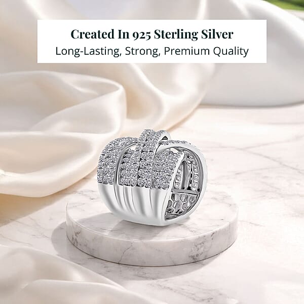 Luxuriant Lab Grown Diamond (G SI1) Ring In Sterling Silver 8.15 Ctw