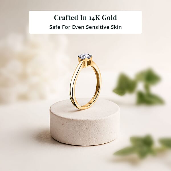 Luxuriant Lab Grown Diamond G VS 0.50 Ctw Ring In 14K Yellow Gold