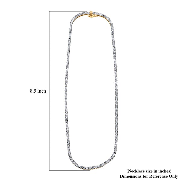 Luxuriant Lab Grown Diamond G VS 15.00 Necklace In 14K Yellow Gold 18 Inches 19.46 Grams