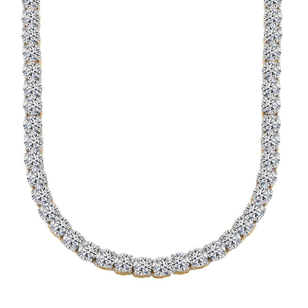 Luxuriant Lab Grown Diamond G VS 15.00 Necklace in 14K Yellow Gold 18 Inches 19.46 Grams
