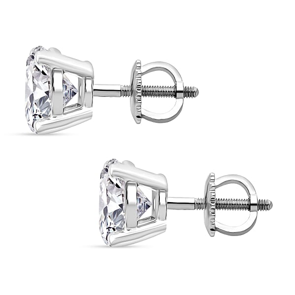 Luxuriant Lab Grown Diamond G VS 3.00 Ctw Earrings In 14K White Gold