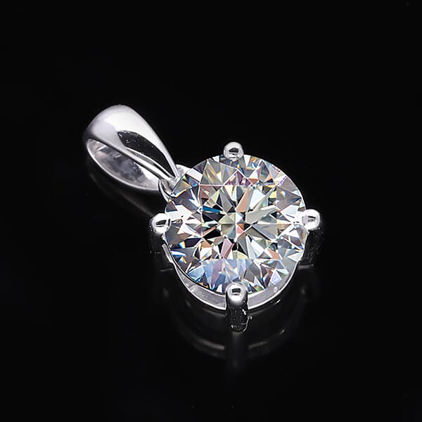 Luxuriant Lab Grown Diamond G VS 3.00 Ctw Pendant Without Chain In 14K White Gold