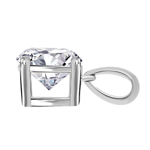 Luxuriant Lab Grown Diamond G VS 3.00 Ctw Pendant Without Chain In 14K White Gold