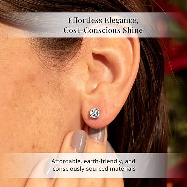 Luxuriant Lab Grown Diamond G VS 3.00 Ctw Stud Earrings In 950 Platinum