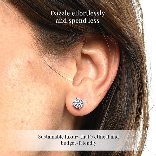 Luxuriant Lab Grown Diamond G-VS2 5.00 Ctw Earrings In 14K Yellow Gold