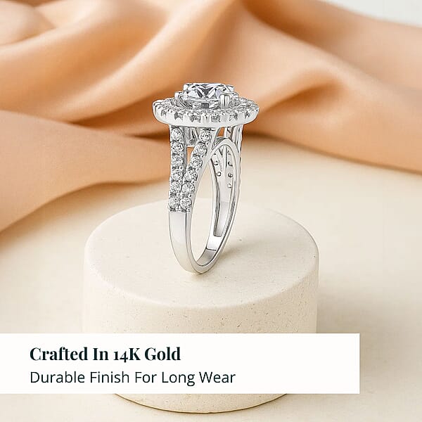 Luxuriant Lab Grown Diamond Infinite Ring In 14K White Gold 3.38 Ctw