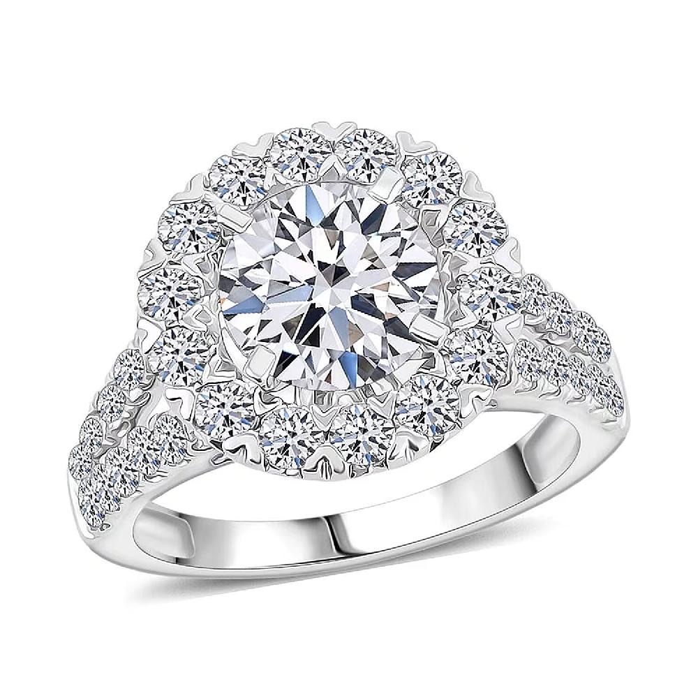 Luxuriant Lab Grown Diamond Infinite Ring in 14K White Gold 3.38 ctw