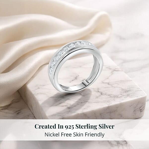 Luxuriant Lab Grown Diamond Men's Ring In Sterling Silver 1.00 Ctw