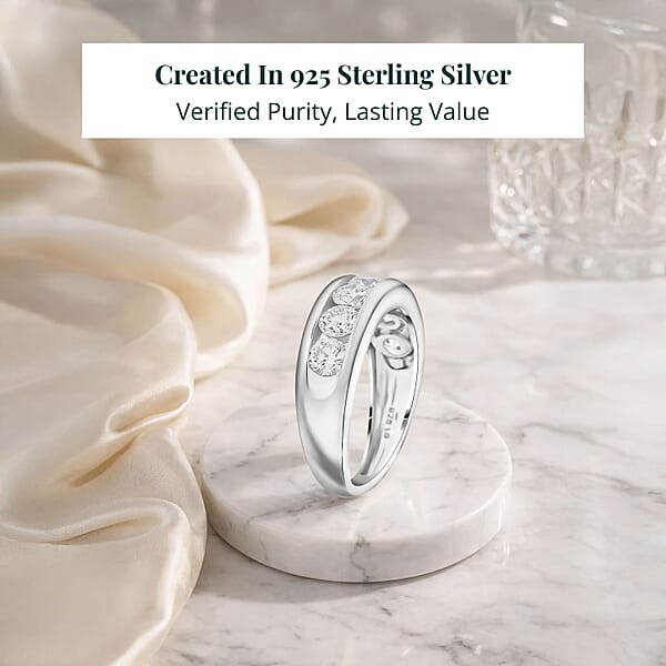 Luxuriant Lab Grown Diamond Men's Ring In Sterling Silver 2.00 Ctw