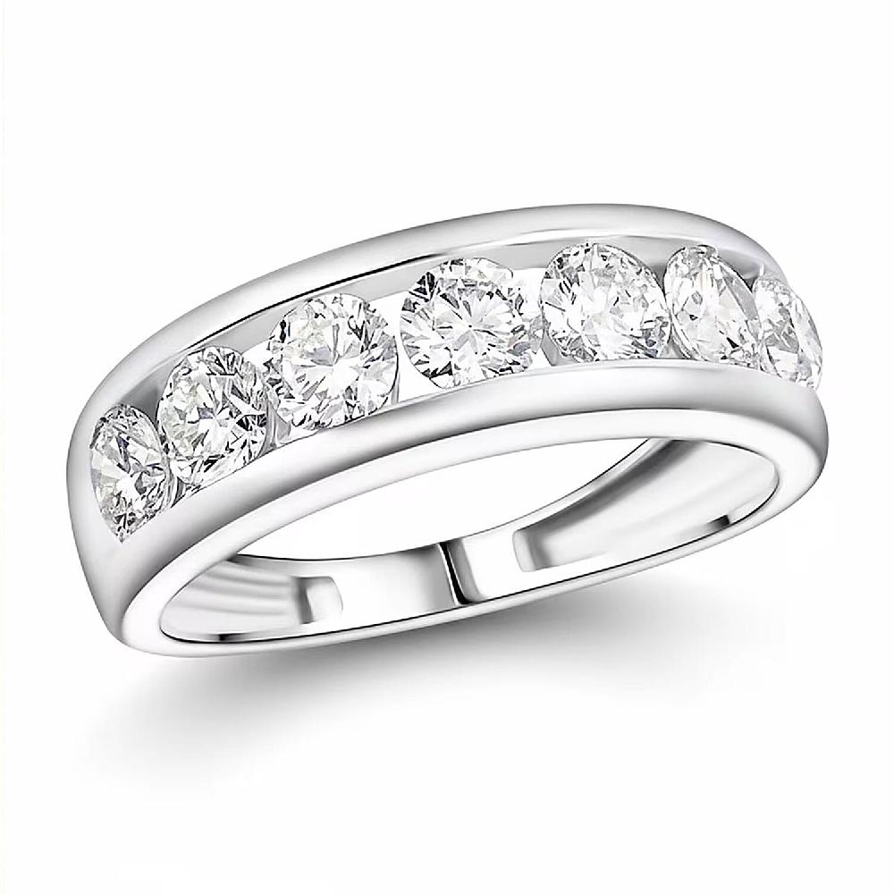 Luxuriant Lab Grown Diamond Men's Ring in Sterling Silver 2.00 ctw