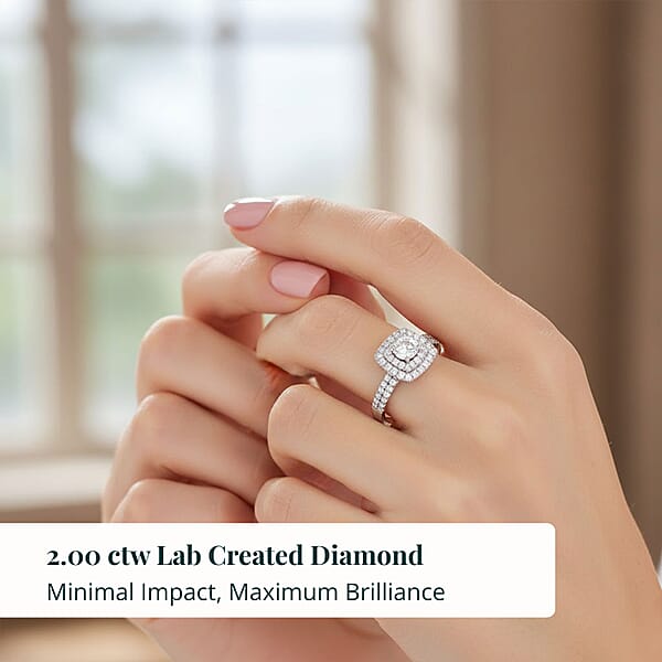 Luxuriant Lab Grown Diamond Ring In 14K White Gold 1.00 Ctw