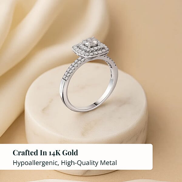 Luxuriant Lab Grown Diamond Ring In 14K White Gold 1.00 Ctw