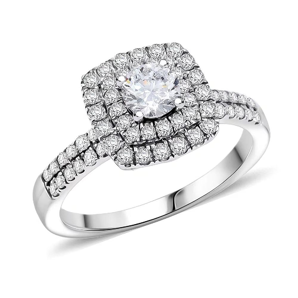 Luxuriant Lab Grown Diamond Ring in 14K White Gold 1.00 ctw