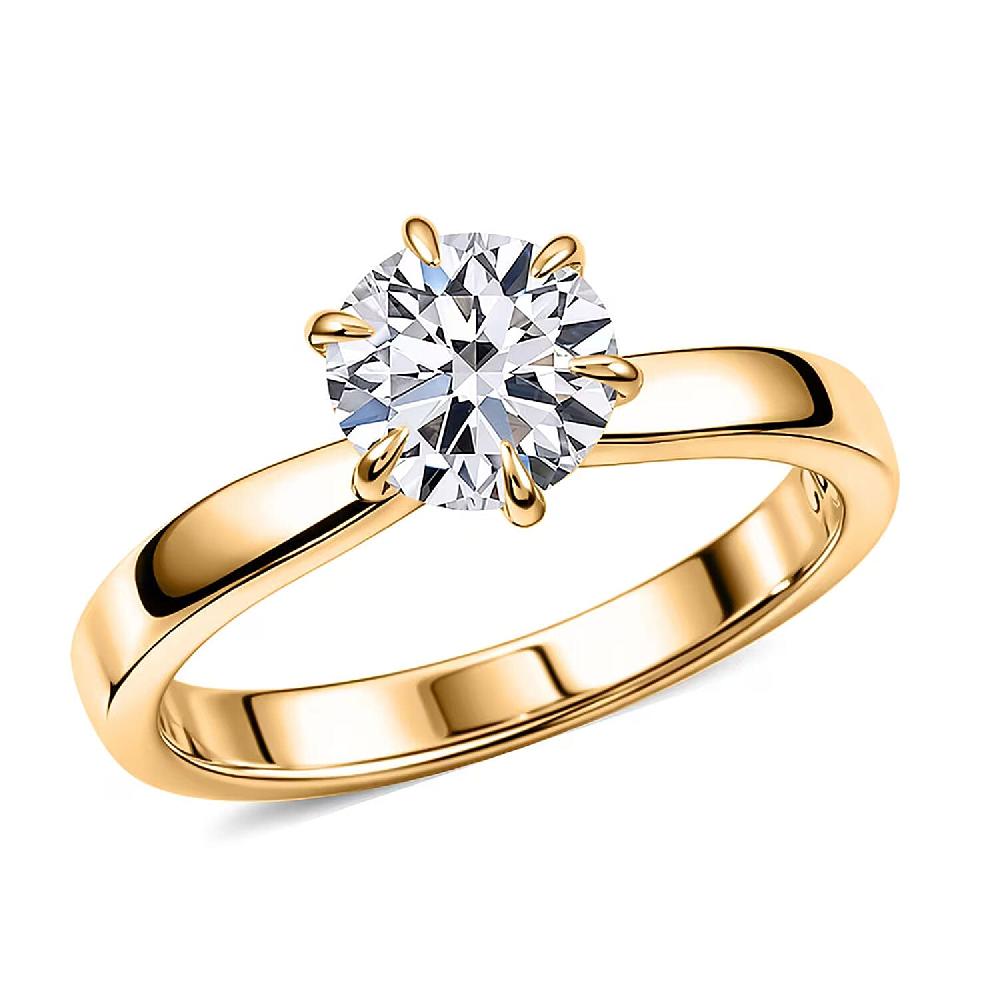 Luxuriant Lab Grown Diamond Ring in 14K Yellow Gold 2.15 ctw