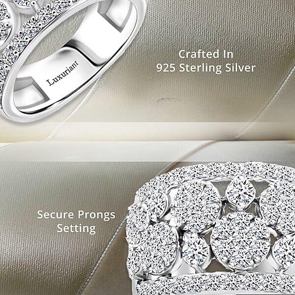 Luxuriant Lab Grown Diamond Ring In Sterling Silver 2.00 Ctw (G SI)