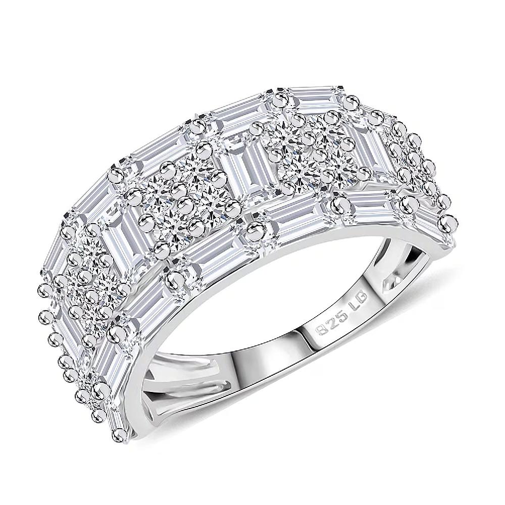 Luxuriant Lab Grown Diamond Ring in Sterling Silver 3.65 ctw