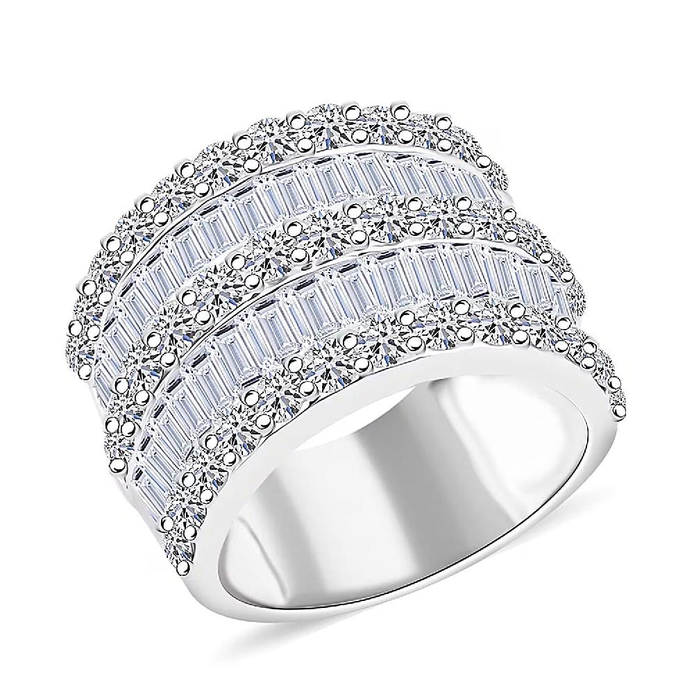 Luxuriant Lab Grown Diamond Ring in Sterling Silver 4.90 ctw