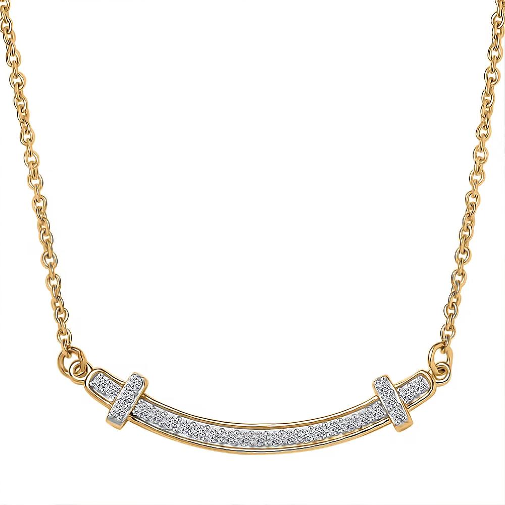 Luxuriant Lab Grown Diamond SI 0.30 ctw Necklace in 18K Vermeil Yellow Gold Over Sterling Silver 18 Inches