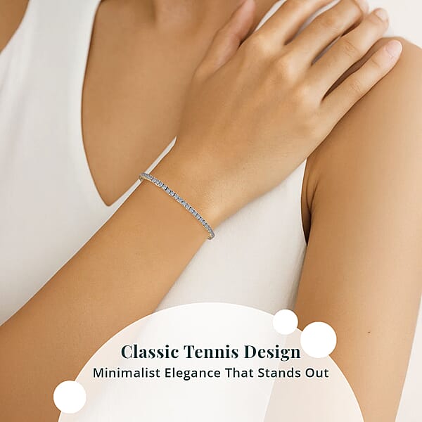 Luxuriant Lab Grown Diamond SI 4.70 Ctw Tennis Bracelet In 18K Vermeil Yellow Gold Over Sterling Silver (8.00 In)
