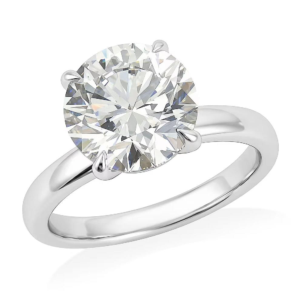 Luxuriant Lab Grown Diamond Solitaire Ring in 14K White Gold 3.00 ctw