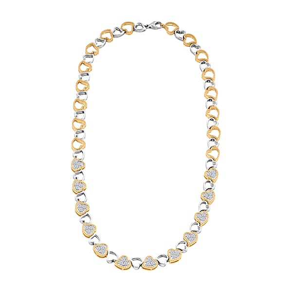 Luxuriant Lab Grown Diamond VS-SI 2.00 Ctw Necklace In 14K YG Over And Sterling Silver 16.5 Inches