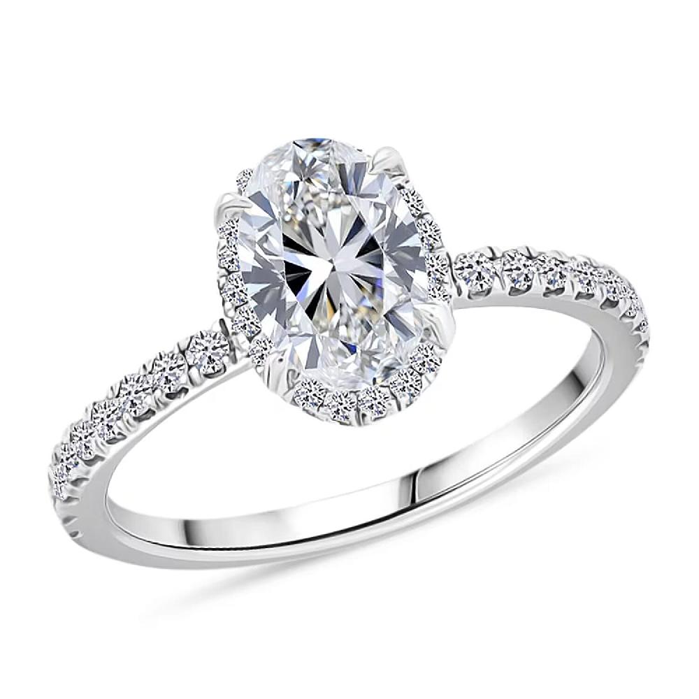 Luxuriant Lab Grown Diamond VS1 1.70 ctw Ring in 14K White Gold