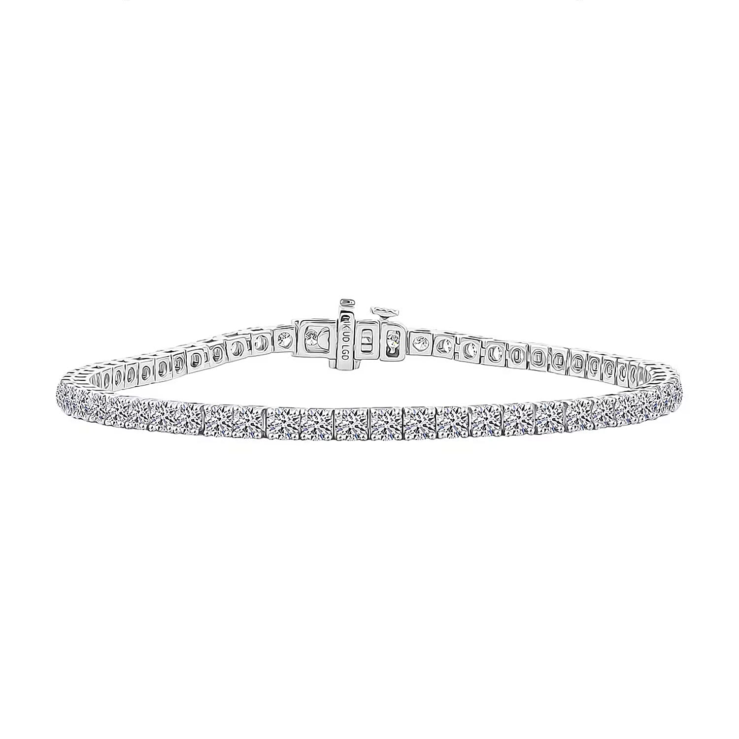 Luxuriant Lab Grown Diamond VS1 5.00 ctw Bracelet in 14K White Gold (7.25 In) 8.60 Grams