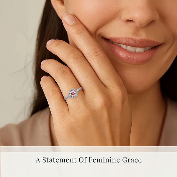 Luxuriant Lab Grown Pink Diamond (VS) Lab Grown Diamond Bloom Ring In 950 Platinum 1.00 Ctw