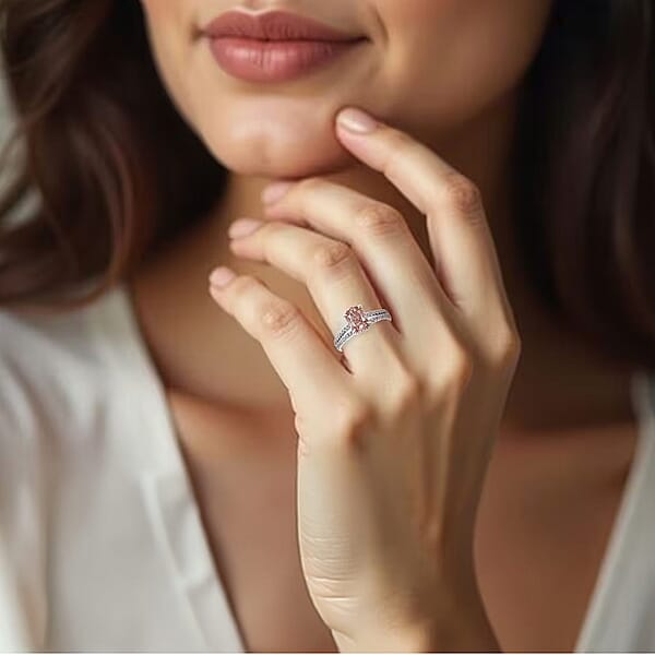 Luxuriant Lab Grown Pink Diamond (VVS2) Lab Grown Diamond Ring In 14K White Gold 2.30 Ctw